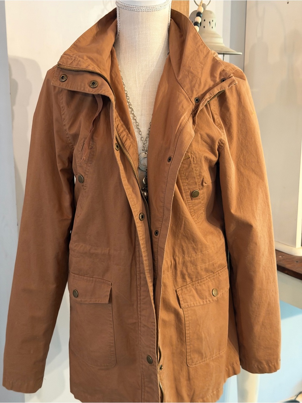 Love Tree Brand Women’s Utility Jacket/Coat in Camel - Brand: